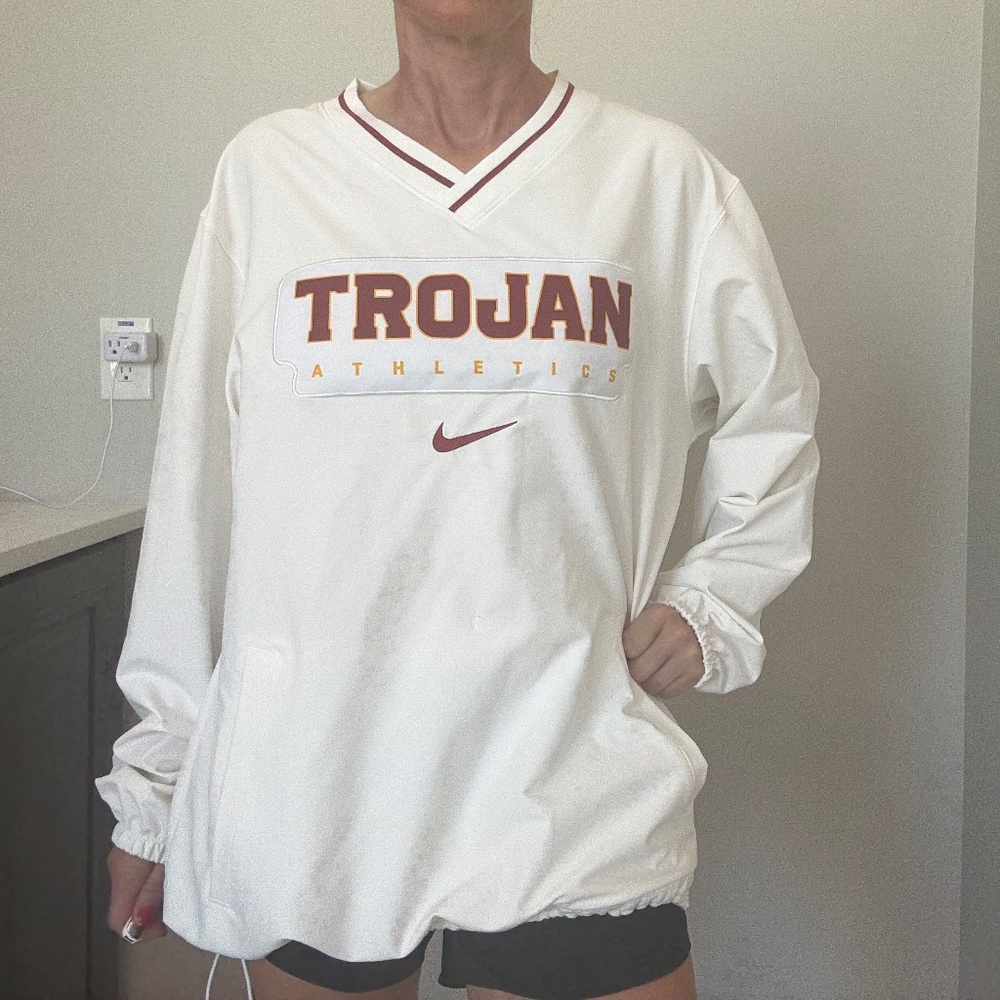 Nike USC sweatshirt/jacket, White, Size Medium, Unisex